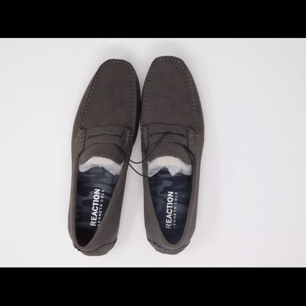 REACTION KENNETH COLE Men’s Shoes Charcoal Gray Penny Driver Dawson Loafers 7 M